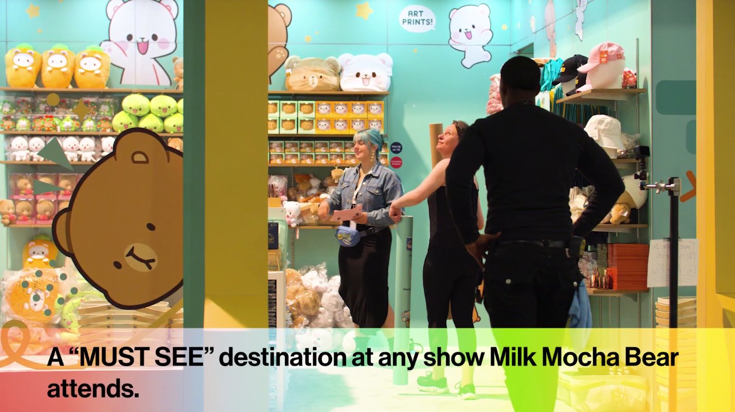 Milk Mocha Bear — on the show floor